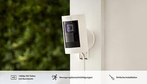 Ring Außenkamera Elite (Stick Up Cam) | HD-Sicherheitskamera mit WLAN, Überwachungskamera für aussen mit HD-Video, Gegensprech- und Nachtsichtfunktion, Kamera funktioniert mit Alexa