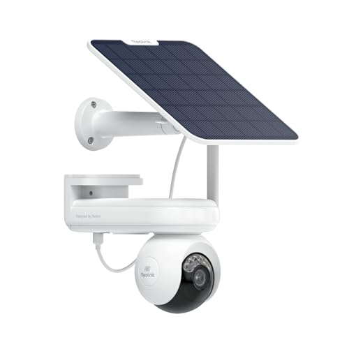 Reolink Altas PT Ultra, Erste 4K Solar Überwachungskamera Aussen Akku mit Daueraufzeichnung, 10s Voraufzeichnung, ColorX-Nachtsicht, 8MP PT WLAN Kamera Outdoor, Wi-Fi 6, Auto-Tracking, mit Solarpanel