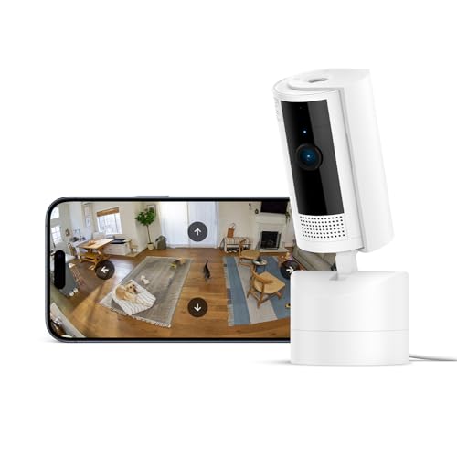 Wir stellen vor: Bewegliche Ring-Innenkamera (Pan-Tilt Indoor Camera) | Plug-in-Überwachungskamera für Haustierbesitzer | 360° schwenkbar, 169° neigbar | 30-tägige kostenlose Testphase für Ring Home