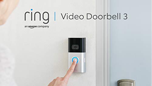 Ring Videotürklingel 3 Akku (Video Doorbell 3)| Türklingel mit Kamera, HD-Video, WLAN, Bewegungserfassung, Nachtsicht, Schnellwechsel-Akkupack| Video-Türsprechanlage für die Haustür, Alexa-kompatibel