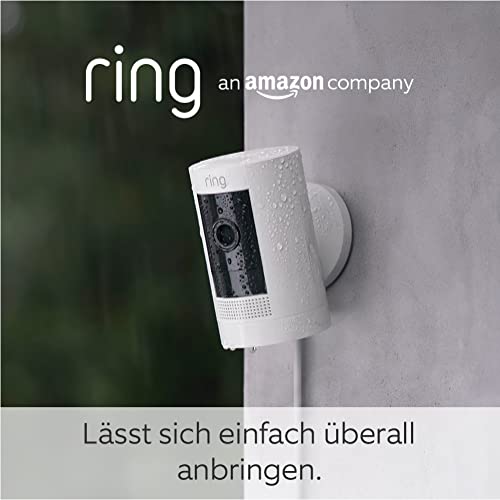 Zertifiziert und generalüberholt Ring Außenkamera Netzstecker (Stick Up Cam Plug-in) | 1080p-HD-Video, WLAN, witterungsbeständig, geeignet für dein Haus & Grundstück, Alexa-kompatible