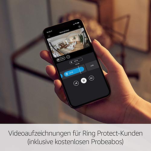 Zertifiziert und generalüberholt Ring Außenkamera Netzstecker (Stick Up Cam Plug-in) | Überwachungskamera aussen mit 1080p-HD-Video, WLAN, witterungsbeständig, geeignet für dein Haus & Grundstück