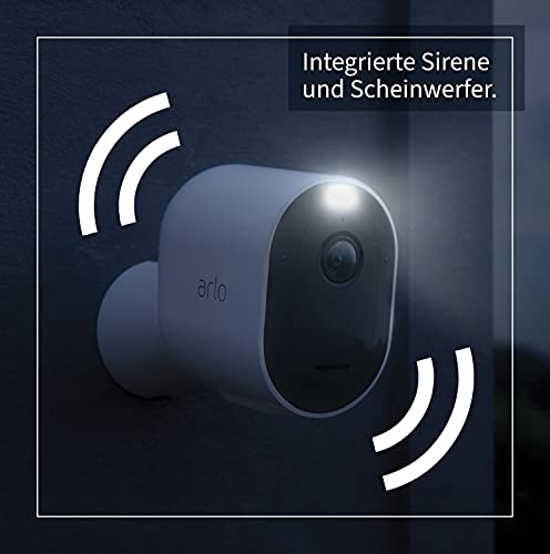 Arlo Pro3 Smart Home Zusatz Überwachungskamera und Außenladekabel Bundle - schwarz