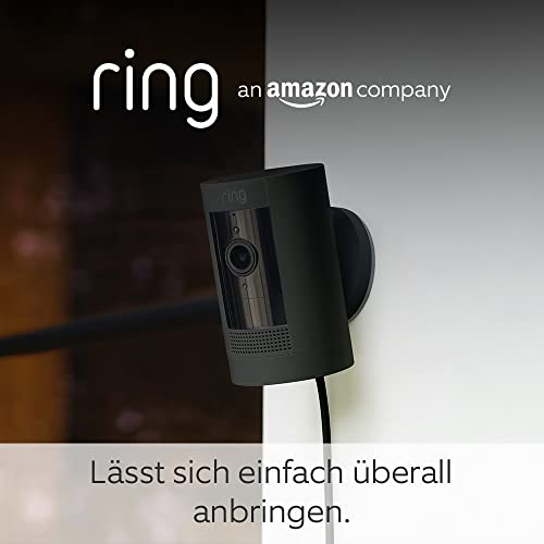 Zertifiziert und generalüberholt Ring Außenkamera Netzstecker (Stick Up Cam Plug-in) | Überwachungskamera aussen mit 1080p-HD-Video, WLAN, witterungsbeständig, geeignet für dein Haus & Grundstück