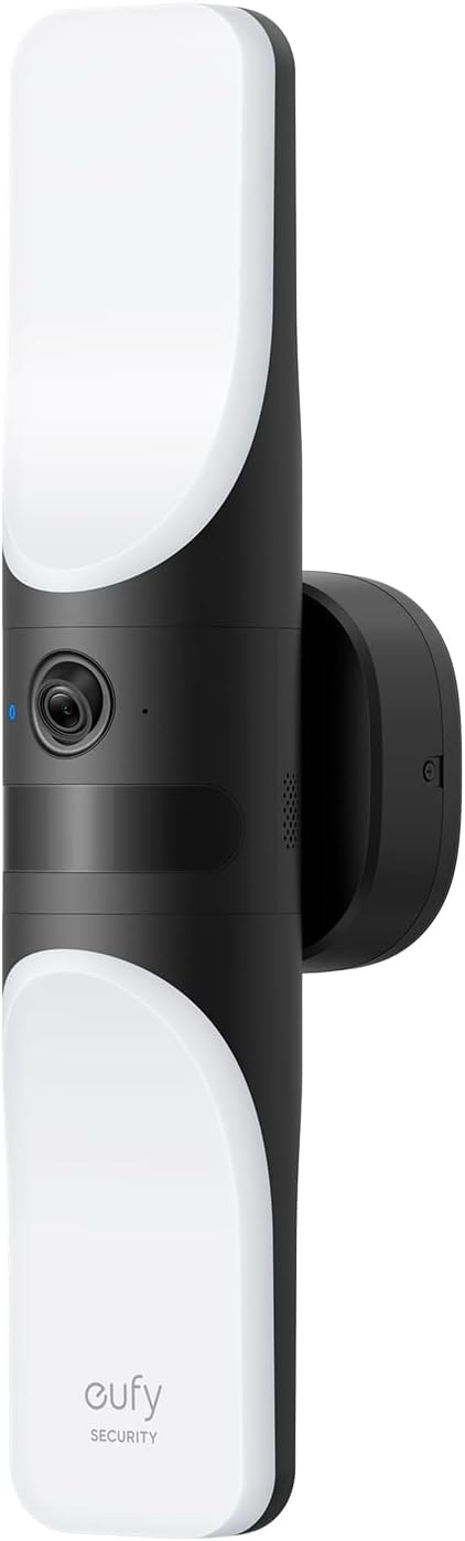 eufy Security Kabelgebundene Wall Light Cam S100, Außenleuchte mit Kamera, 2K Überwachung, 1200 Lumen, Farbige Nachtsicht, KI Erkennung, IP65 Wasserschutz, Gebührenfrei