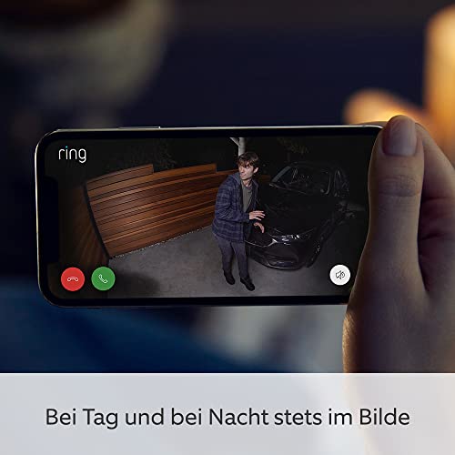 Zertifiziert und generalüberholt Ring Spotlight Kamera Plus Akku (Spotlight Cam Plus Battery)| Überwachungskamera aussen mit WLAN, HD-Video, LED-Flutlicht, Nachtsicht, Bewegungserfassung & Sirene