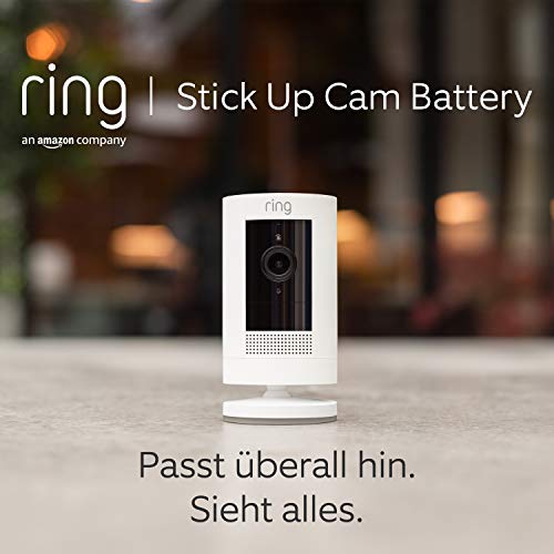 Ring Außenkamera Akku (Stick Up Cam Battery) | Überwachungskamera aussen mit 1080p-HD-Video, WLAN, witterungsbeständig, geeignet für dein Haus & Grundstück | Alexa-kompatible Sicherheitskamera