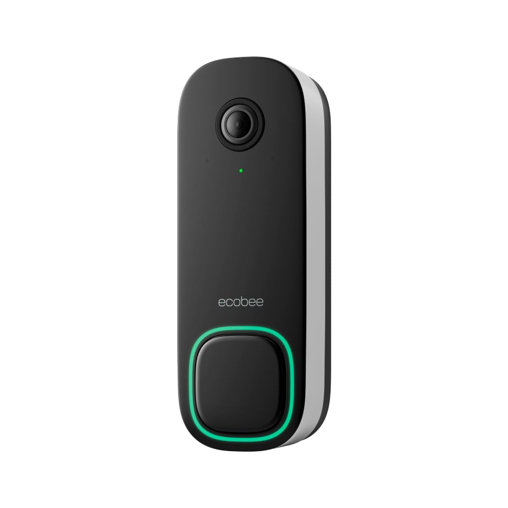 ecobee Smart Video Doorbell Camera (Wired) - with Industry Leading HD Camera, Smart Security, Night Vision, Person and Package Sensors, 2-Way Talk, and Video & Snapshot Recording