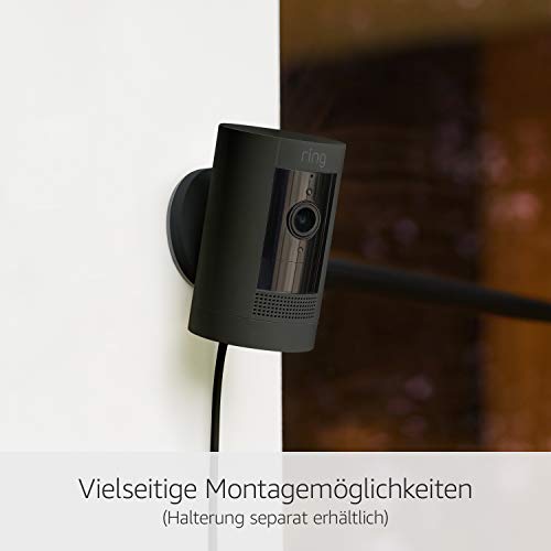 Zertifiziert und generalüberholt Ring Außenkamera Netzstecker (Stick Up Cam Plug-in) | Überwachungskamera aussen mit 1080p-HD-Video, WLAN, witterungsbeständig, geeignet für dein Haus & Grundstück