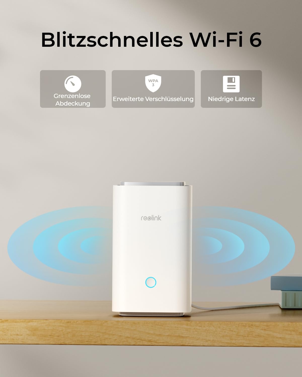 Reolink Home Hub für Überwachungskamera, 4K-Live-Ansicht & -Wiedergabe, Erweiterbarer Lokaler Speicher, Erweiterte Verschlüsselung, 2.4/5GHz Wi-Fi 6, Keine monatliche Gebühr, mit 64GB microSD-Karte