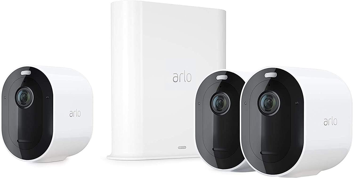 Arlo Pro3 WLAN Überwachungskamera aussen, 2K, Zusatzkamera, kabellos, Bewegungsmelder, Farbnachtsicht, 2-Wege Audio, SmartHub benötigt, mit 90-tägigem Arlo Secure Plan Testzeitraum, VMC4040P