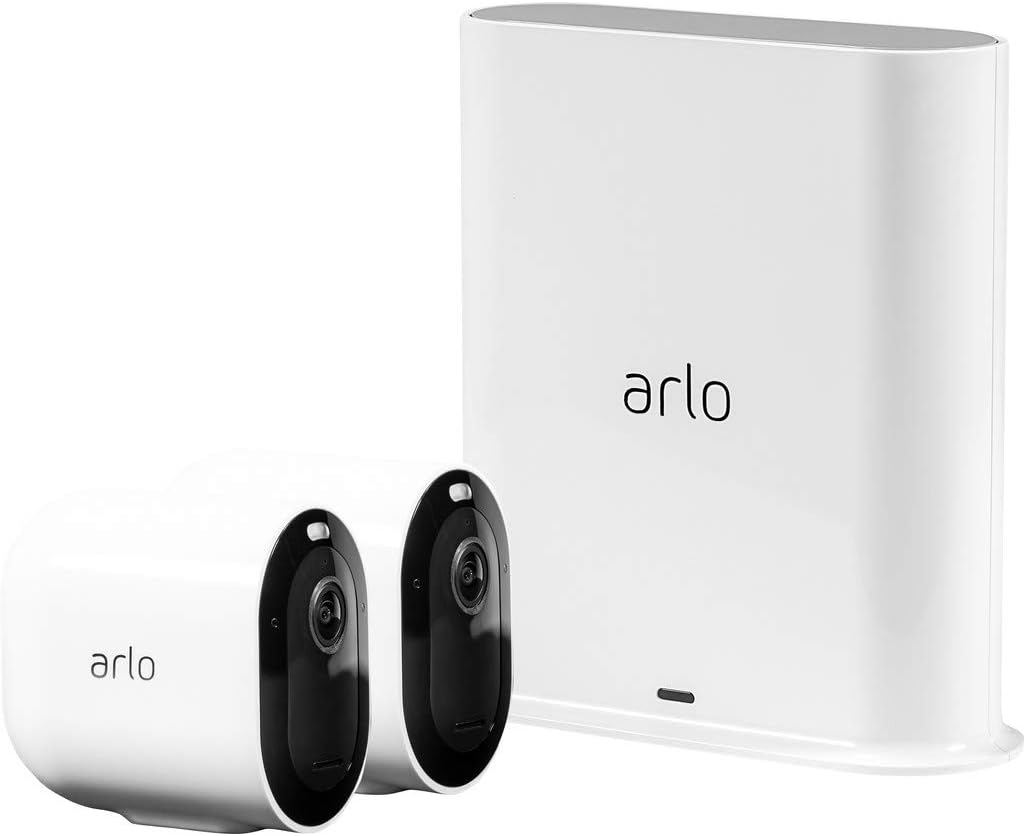 Arlo Pro3 WLAN Überwachungskamera aussen, 2K, Zusatzkamera, kabellos, Bewegungsmelder, Farbnachtsicht, 2-Wege Audio, SmartHub benötigt, mit 90-tägigem Arlo Secure Plan Testzeitraum, VMC4040P