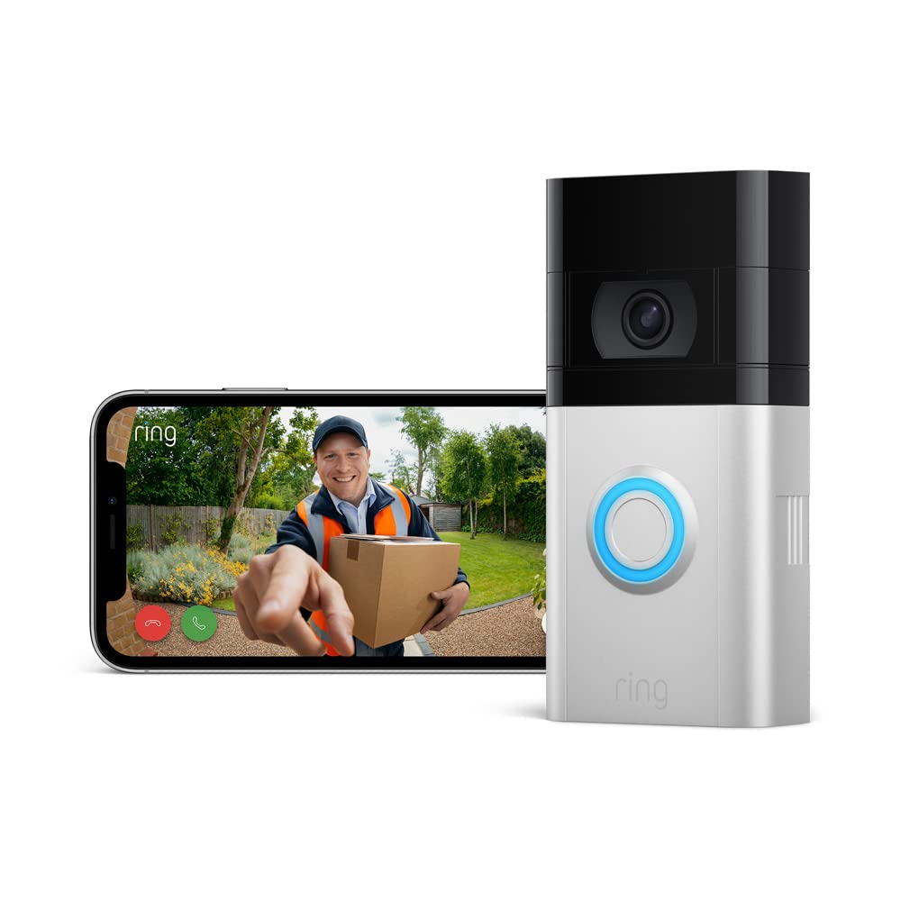 Ring Videotürklingel 3 Akku (Video Doorbell 3)| Türklingel mit Kamera, HD-Video, WLAN, Bewegungserfassung, Nachtsicht, Schnellwechsel-Akkupack| Video-Türsprechanlage für die Haustür, Alexa-kompatibel