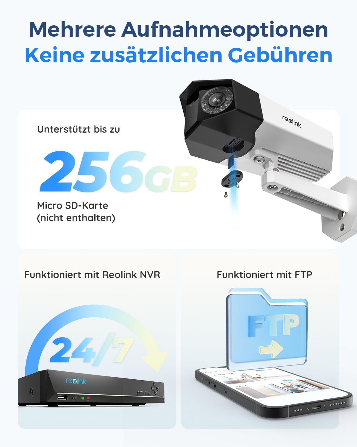 Reolink 4K Dual-Lens überwachungskamera aussen mit 180° Sichtwinkel, Outdoor IP-Kamera, Person/Fahrzeug/Tier-Erkennung, Farb-Nachtsicht, Zwei-Wege-Audio, Wasserdicht, Duo 2 PoE