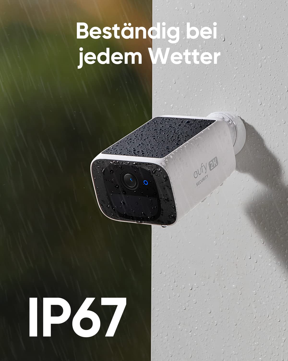 eufy Security SoloCam S220, Kamera Überwachung Aussen, 2K Auflösung, Überwachungskamera Aussen Akku, Solar, 2,4GHz WLAN, Ohne ABO, Ohne Monatliche Kosten, Gebührenfreie Nutzung