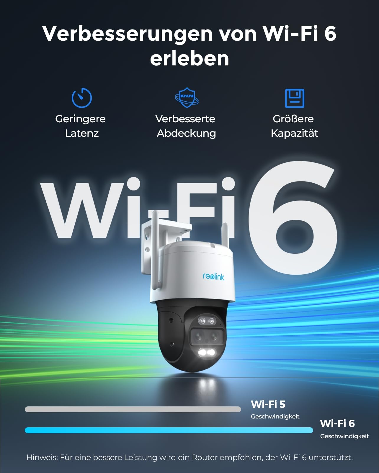 Reolink 4K 8MP Wi-Fi 6 PTZ Überwachungskamera Aussen mit Dual-Objektiv, Auto-Tracking, Smarte Personen-/Fahrzeug-/Haustiererkennung, 6X Hybrid-Zoom, Farbnachtsicht, 2-Wege-Audio, Trackmix WiFi