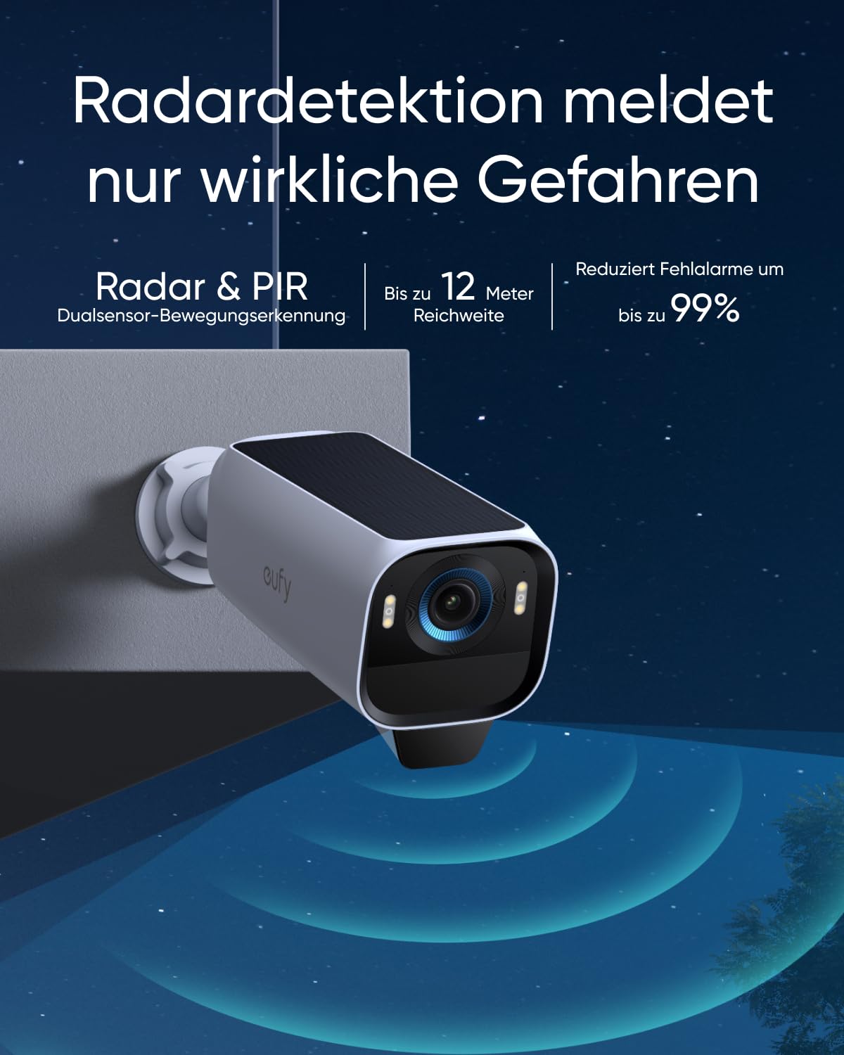 eufyCam S3 Pro 2-Kamera-Set, 4K Kabellose Solar-Überwachungskamera Außen, MaxColor Nachtsicht, Forever Power 2.0, Gesichtserkennung-KI, Erweiterbarer Lokaler Speicher, Ohne Montaliche ABO-Kosten