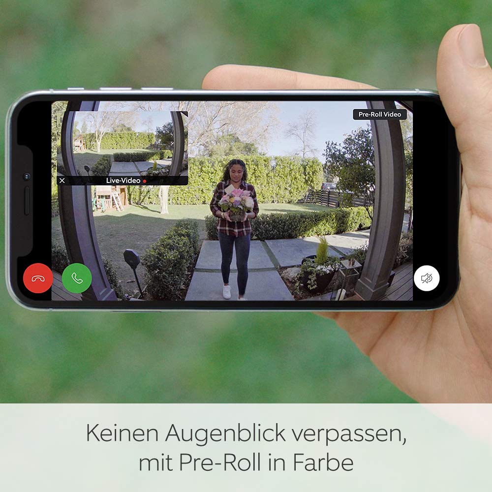 Ring Videotürklingel 4 Akku (Video Doorbell 4) | Türklingel mit Kamera, HD-Video, Gegensprechfunktion, Pre-Roll-Videovorschau, akkubetrieben | Video-Türsprechanlage für die Haustür | Alexa-kompatibel