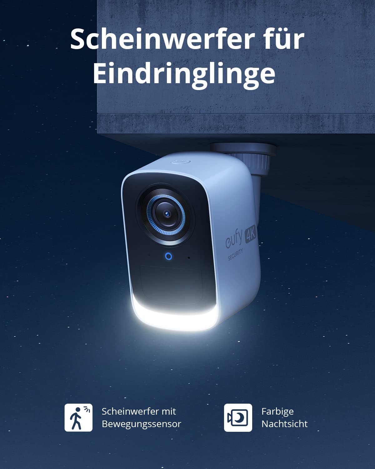 eufy Security eufyCam S300 3C, Überwachungskamera aussen,4K kabellose Überwachungskamera mit Gesichtserkennung und K.I, Farbige Nachtsicht,Erweiterbarer Speicher auf 16TB, Set2+1,Gebührenfreie Nutzung