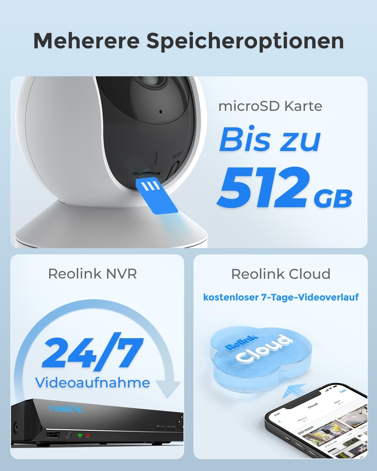 Reolink 4MP Überwachungskamera Innen WLAN Schwenkbar, Home und Baby Monitor mit Personen-/Haustiererkennung, Auto-Tracking, 2,4/5Ghz WiFi IP Kamera Indoor, 2-Wege-Audio, IR-Nachtsicht, E1 Pro