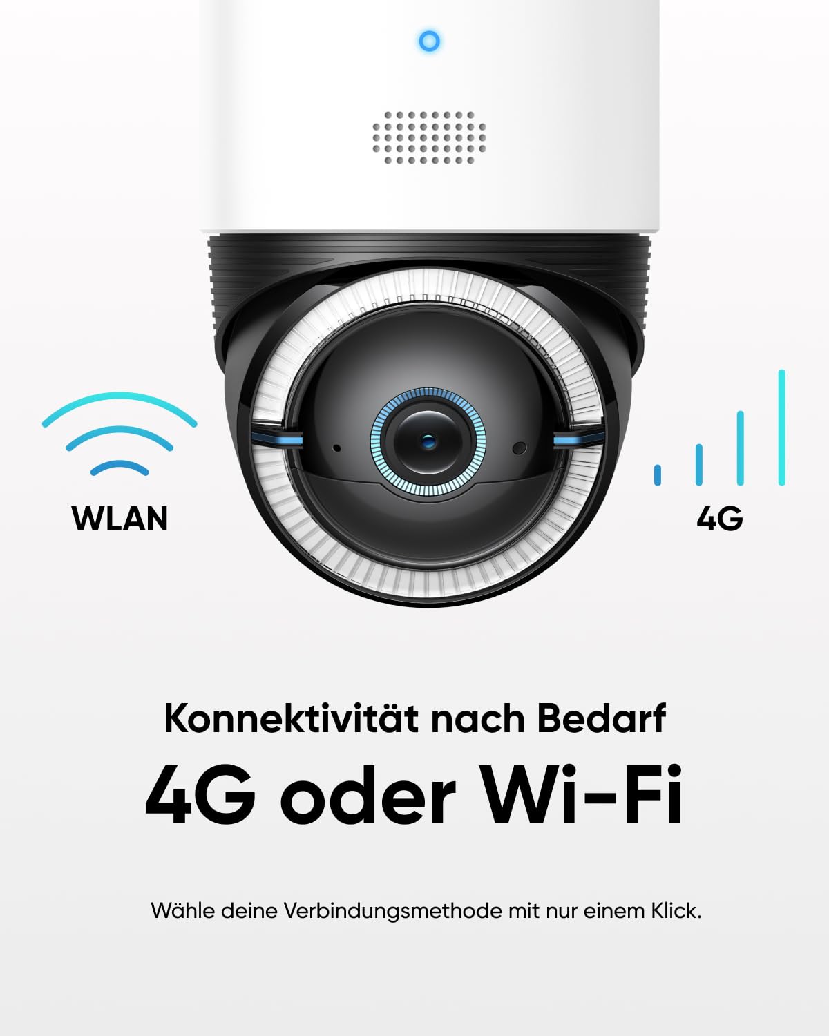 eufy 4G LTE Überwachungskamera mit WLAN, 4K UHD Schwenk-Neige-Funktion, Kabellos, Solarbetrieben mit Solarpanel, KI-basierte Personen-/Fahrzeugverfolgung, inklusive SIM-Karte