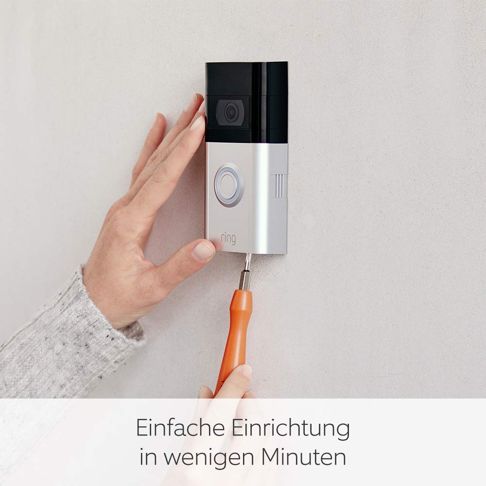 Ring Videotürklingel 3 Akku (Video Doorbell 3)| Türklingel mit Kamera, HD-Video, WLAN, Bewegungserfassung, Nachtsicht, Schnellwechsel-Akkupack| Video-Türsprechanlage für die Haustür, Alexa-kompatibel