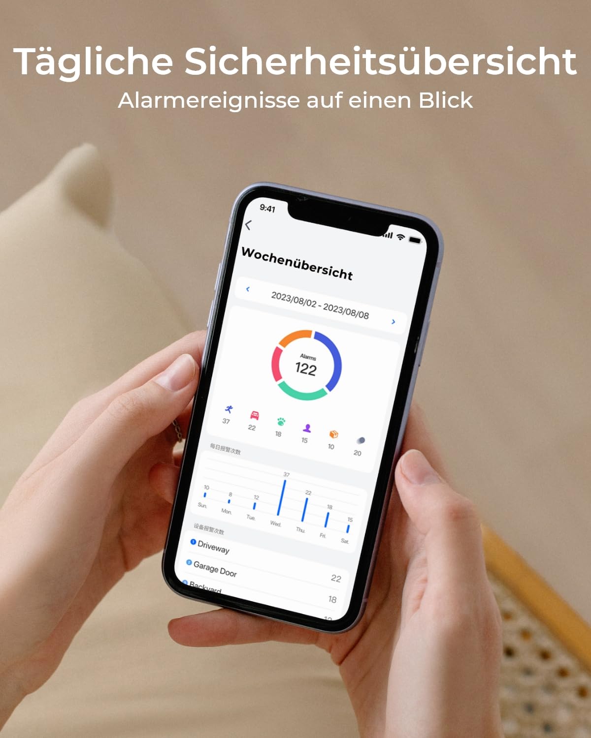 Reolink Home Hub für Überwachungskamera, 4K-Live-Ansicht & -Wiedergabe, Erweiterbarer Lokaler Speicher, Erweiterte Verschlüsselung, 2.4/5GHz Wi-Fi 6, Keine monatliche Gebühr, mit 64GB microSD-Karte