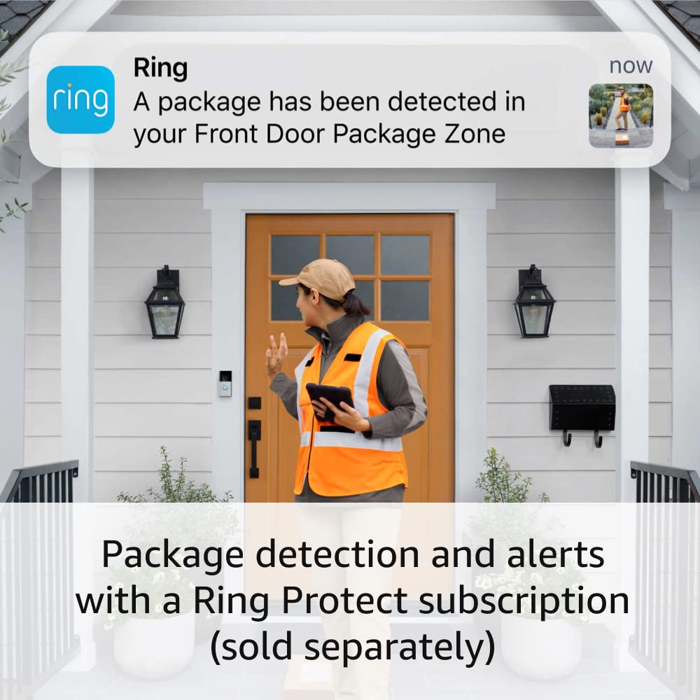 Ring Battery Doorbell Plus | Head-to-Toe HD+ Video, motion detection & alerts, and Two-Way Talk (2023 release)