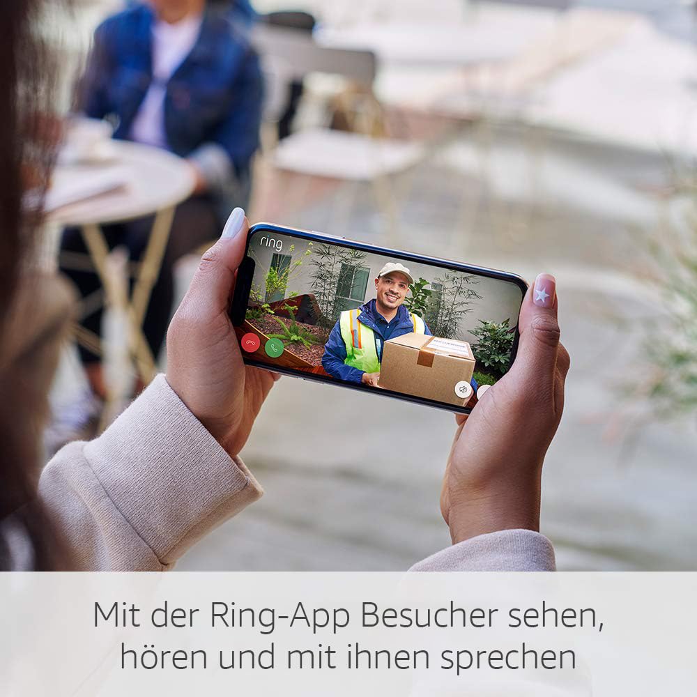 Ring Video-Türspion (Door View Cam) | Videotürklingel ersetzt den Türspion in deiner Haustür | Klingel mit Kamera, HD-Video, Gegensprechfunktion | Türstärke 34mm - 55mm | Video-Türsprechanlage