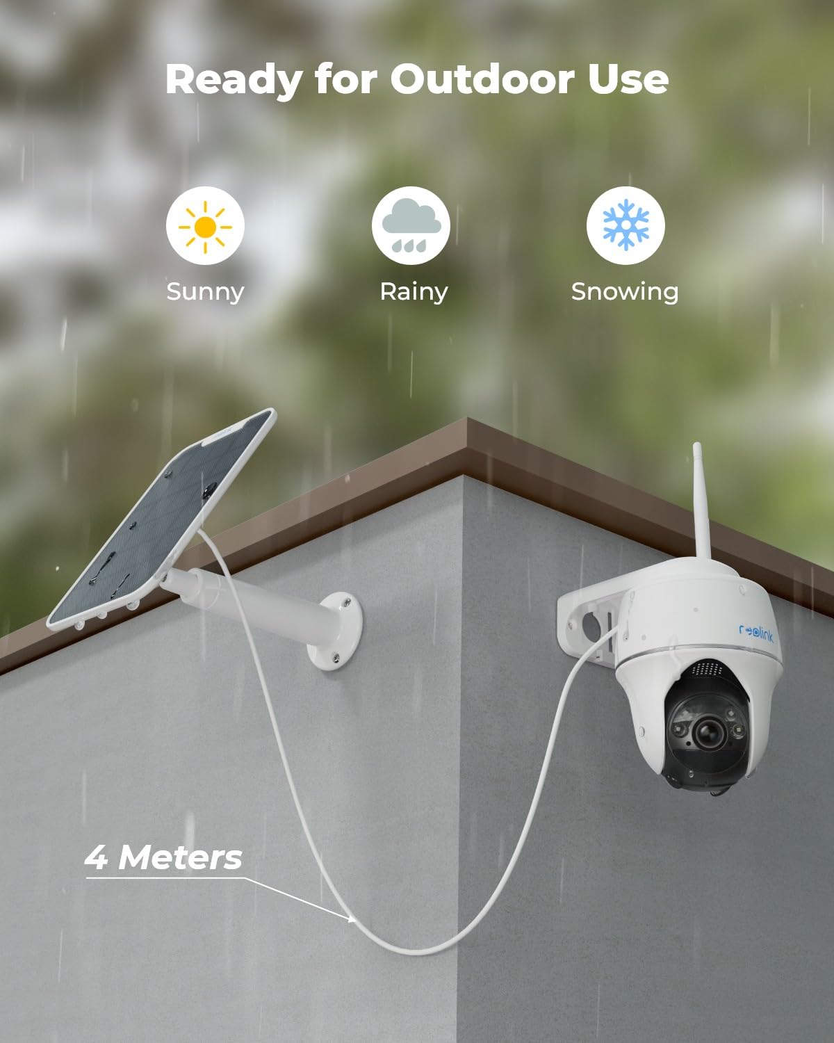 REOLINK Security Camera Wireless Outdoor, Pan Tilt Solar Powered, 5MP 2K+ Color Night Vision, 2.4/5GHz WiFi, Works with Smart Home for Surveillance, Home Hub Compatible, Argus PT + Solar Panel