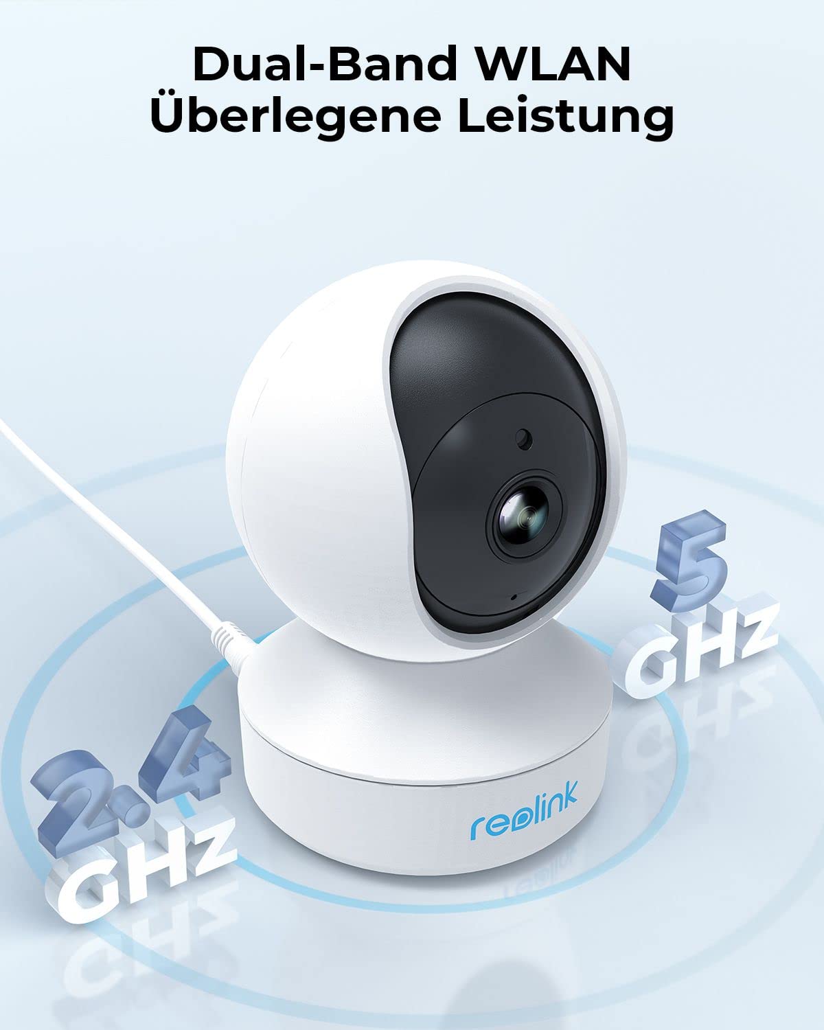 Reolink 4MP Überwachungskamera Innen WLAN Schwenkbar, Home und Baby Monitor mit Personen-/Haustiererkennung, Auto-Tracking, 2,4/5Ghz WiFi IP Kamera Indoor, 2-Wege-Audio, IR-Nachtsicht, E1 Pro