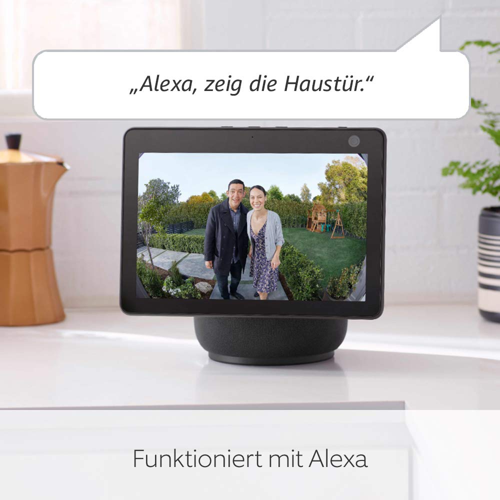 Ring Videotürklingel 4 Akku (Video Doorbell 4) | Türklingel mit Kamera, HD-Video, Gegensprechfunktion, Pre-Roll-Videovorschau, akkubetrieben | Video-Türsprechanlage für die Haustür | Alexa-kompatibel