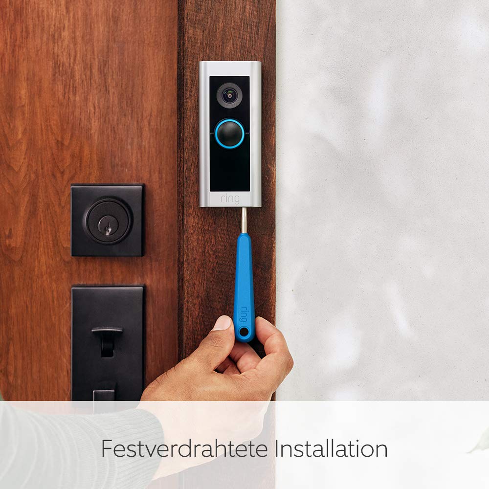 Ring Videotürklingel Pro Kabel (bisher: Video Doorbell Pro 2) von Amazon | Klingel mit Kamera, 1536p-HD-Video, Kopf-bis-Fuß-Aufnahme, 3D-Bewegungserfassung, WLAN, festverdrahtet