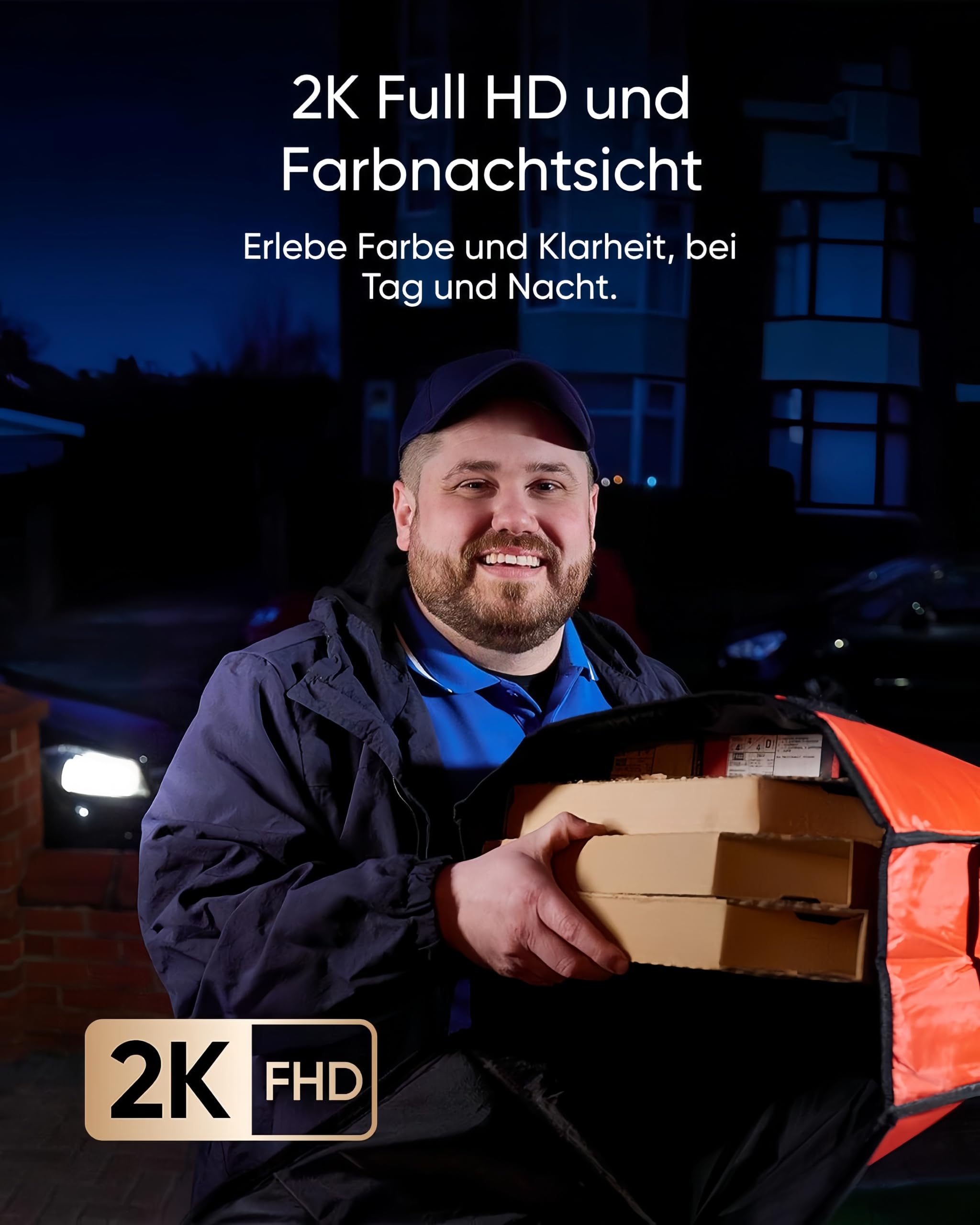 eufy Security Video türklingel E340, Dual türklingel mit Kamera mit Paketerkennung, 2K Full HD Farb-Nachtsicht, Kabel- oder Akkubetrieben, kompatibel mit HomeBase S380, Gebührenfreie Nutzung