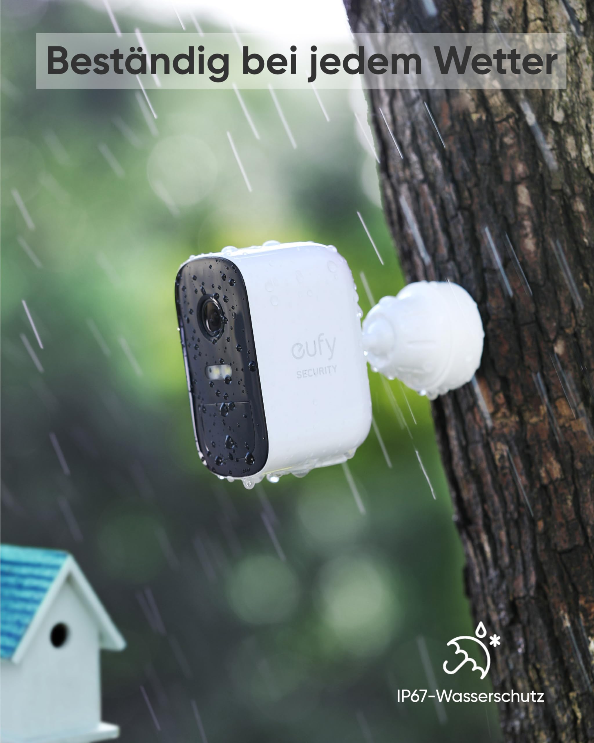 eufy security eufyCam 2C, überwachungskamera aussen, 180 Tage Akku, HD 1080p, IP67 wetterfest, Nachtsicht, Kompatibel mit HomeKit, ohne monatliche Gebühren, Lokale Speicherung, Erfordert HomeBase