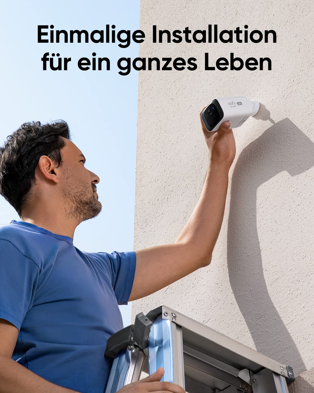 eufy Security SoloCam S220, Kamera Überwachung Aussen, 2K Auflösung, Überwachungskamera Aussen Akku, Solar, 2,4GHz WLAN, Ohne ABO, Ohne Monatliche Kosten, Gebührenfreie Nutzung