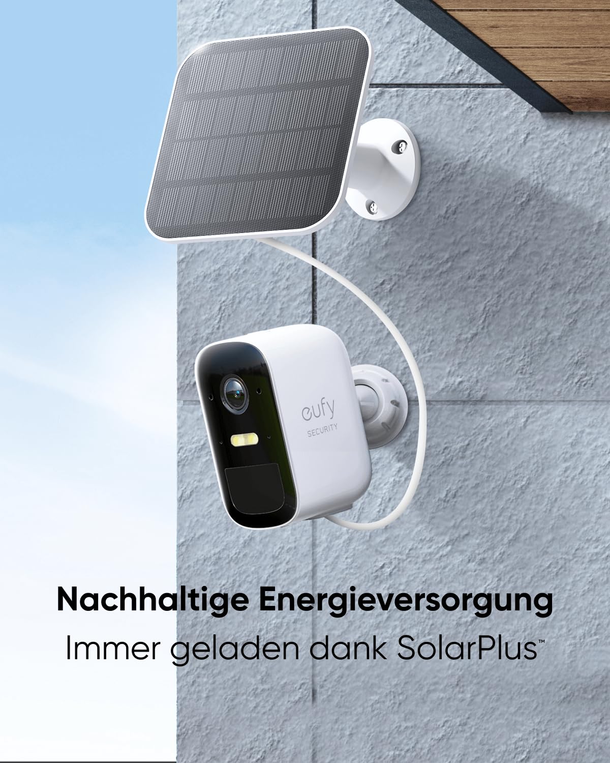 eufy Security eufyCam 2C Pro 2-Kamera-Set, Überwachungskamera Aussen Solar mit 2K Auflösung, HomeKit-Kompatibilität, IP67-Wetterfest, Farb-Nachtsicht, Ohne ABO-Gebühren