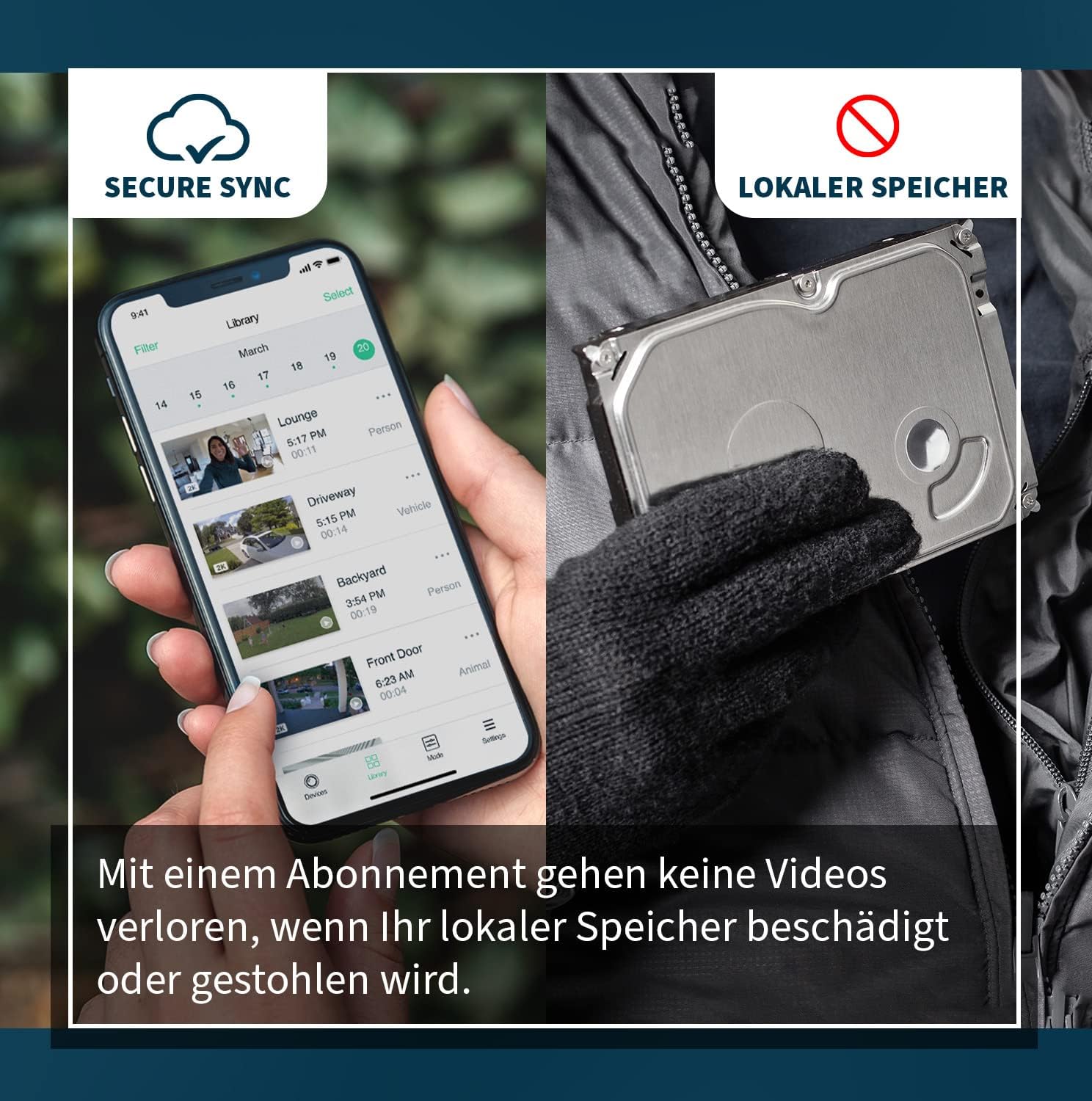 Arlo Pro3 WLAN Überwachungskamera aussen, 2K, Zusatzkamera, kabellos, Bewegungsmelder, Farbnachtsicht, 2-Wege Audio, SmartHub benötigt, mit 90-tägigem Arlo Secure Plan Testzeitraum, VMC4040P