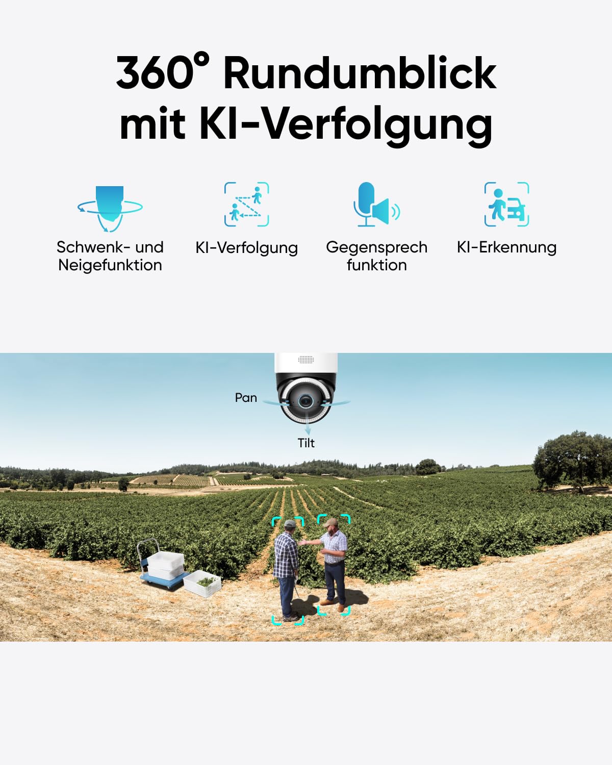 eufy 4G LTE Überwachungskamera mit WLAN, 4K UHD Schwenk-Neige-Funktion, Kabellos, Solarbetrieben mit Solarpanel, KI-basierte Personen-/Fahrzeugverfolgung, inklusive SIM-Karte