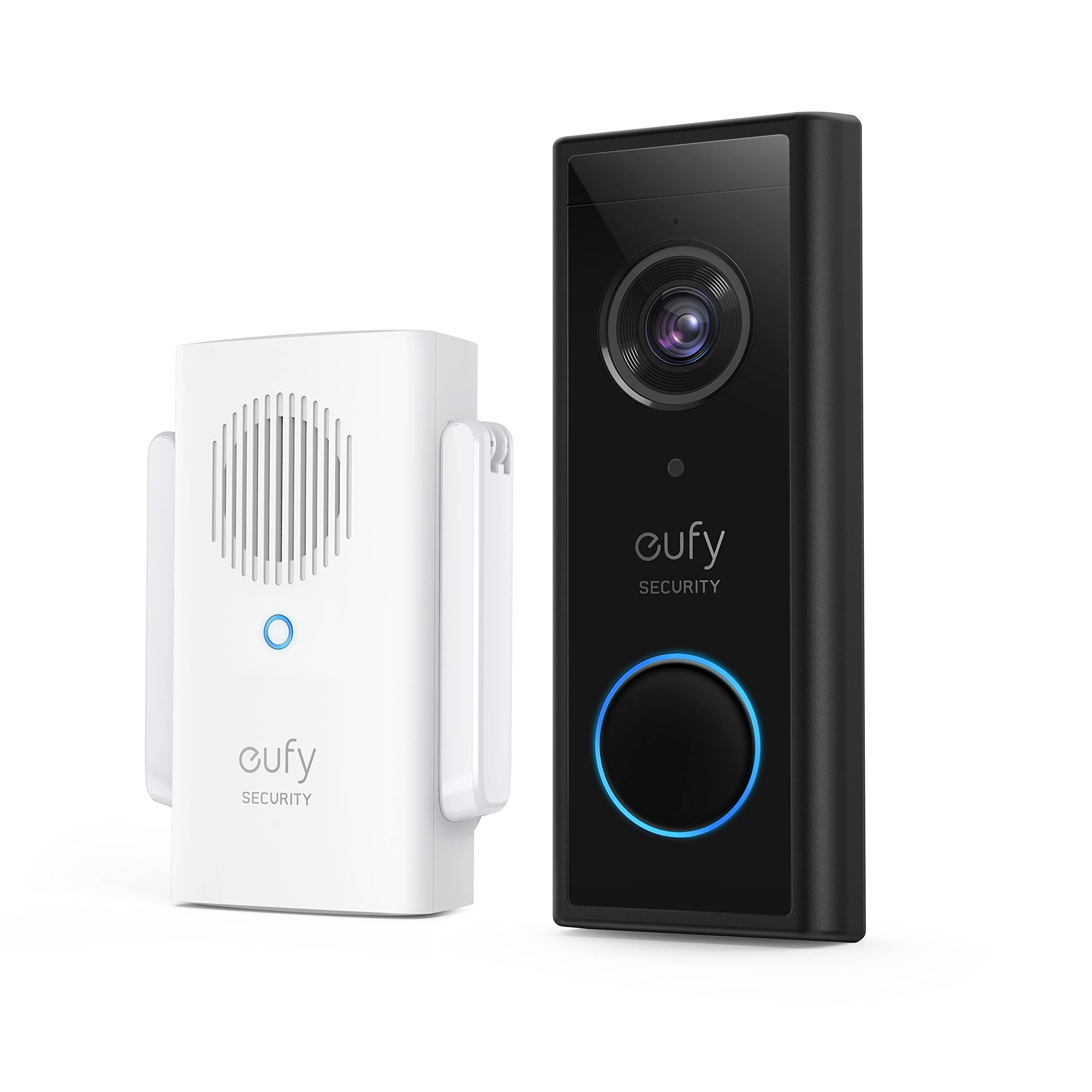 eufy Security Video Doorbell 2K HD Kabellose Sicherheitskamera mit Türklingel & Türglocke, Akkubetrieben, K.I. Personenerkennung mit AI, Beidseitige Audiofunktion, Mühelose Installation