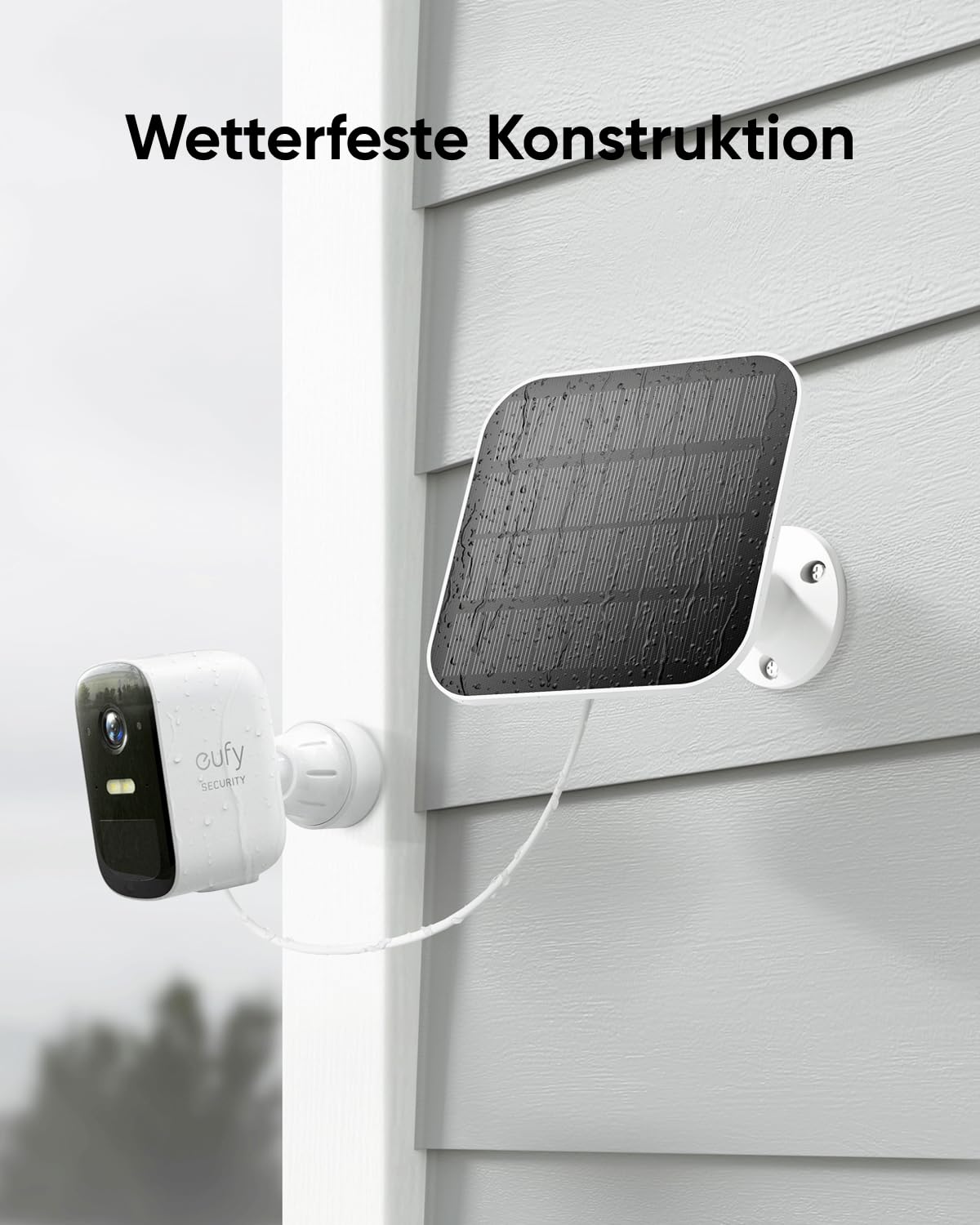 eufy Security eufyCam 2C Pro 2-Kamera-Set, Überwachungskamera Aussen Solar mit 2K Auflösung, HomeKit-Kompatibilität, IP67-Wetterfest, Farb-Nachtsicht, Ohne ABO-Gebühren