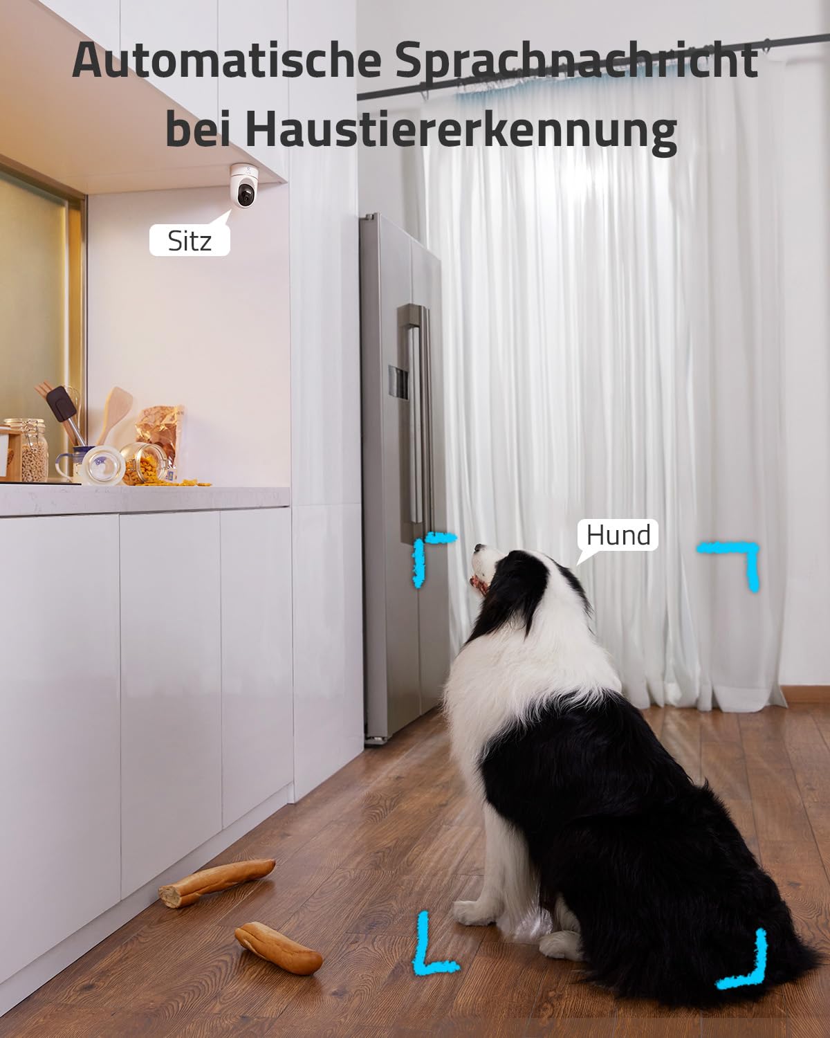 eufy Security Indoor Cam E220, 2K Überwachungskamera Innen, WLAN, Schwenkbar, Kameraüberwachung Innen, mit Nachtsicht, Personen- & Haustiererkennung, Bewegungsverfolgung, HomeBase 3 Kompatibel