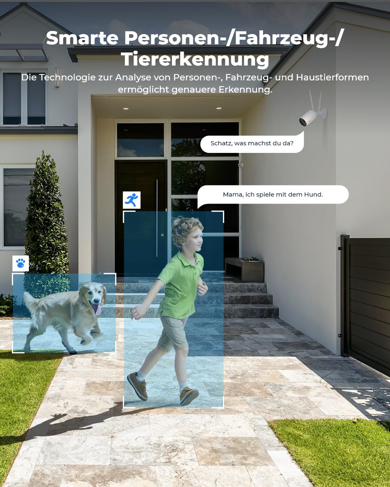 Reolink 4K Wi-Fi 6 Überwachungskamera, 5/2,4 GHz WLAN Kamera Outdoor mit IP67 Metallgehäuse, Menschen-/Fahrzeug-/Haustiererkennung, Farbnachtsicht, 2-Wege-Audio, 24/7-Aufzeichnung, RLC-810WA